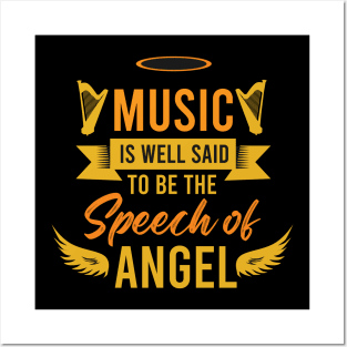 Music is angel Posters and Art